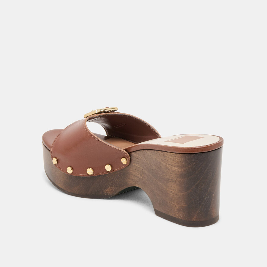 yalah heels pelle marrone