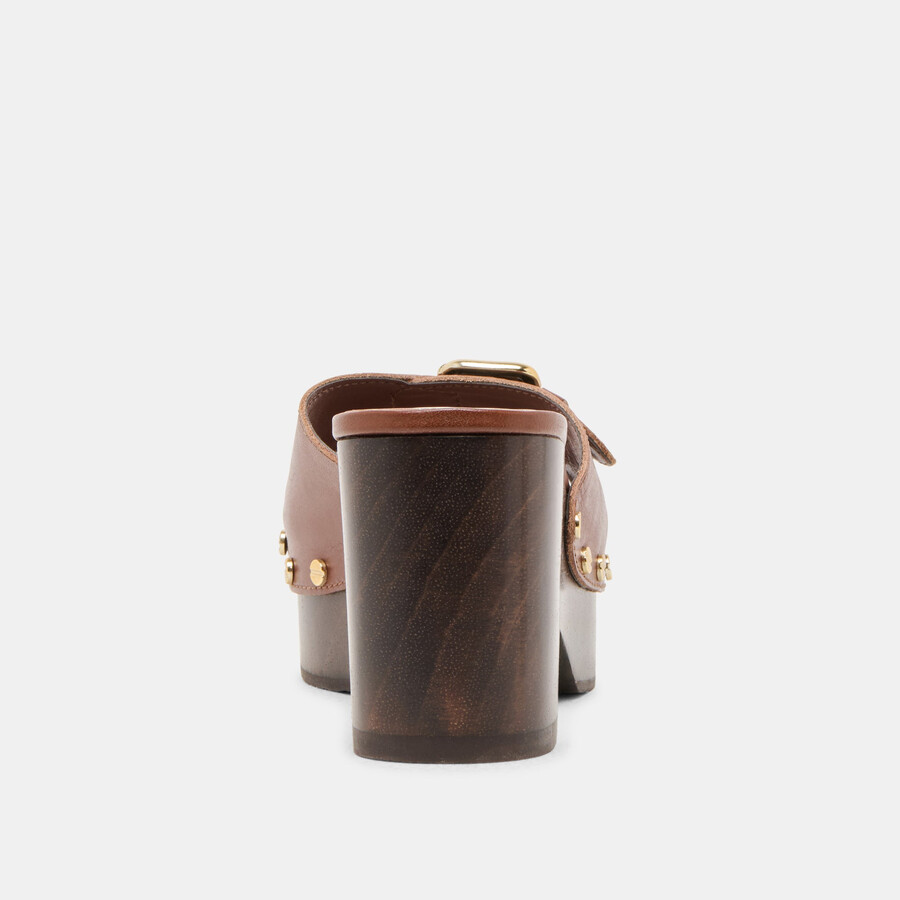 yalah heels pelle marrone