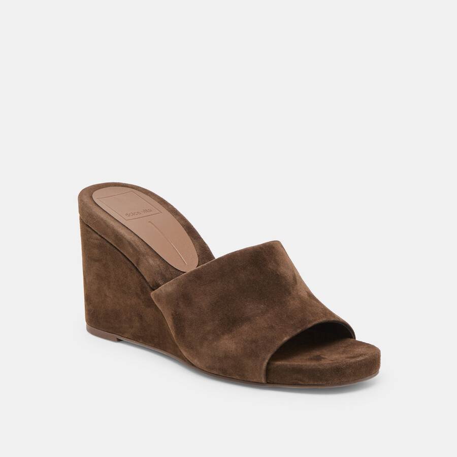 zeppe holta in pelle scamosciata marrone scuro