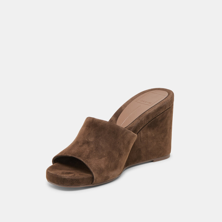zeppe holta in pelle scamosciata marrone scuro