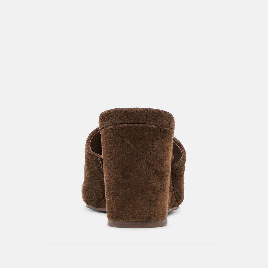 zeppe holta in pelle scamosciata marrone scuro