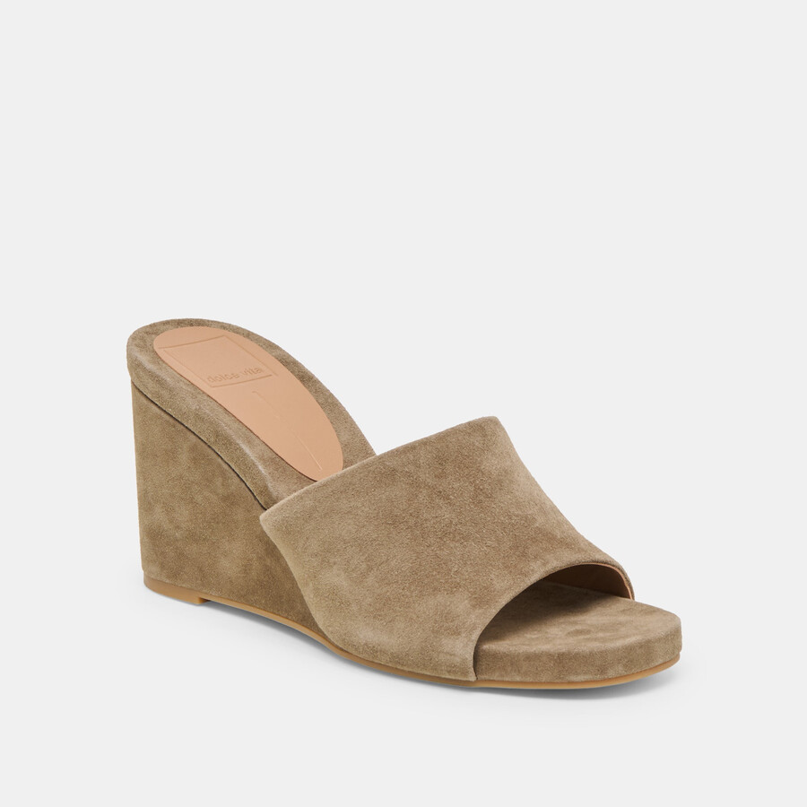 zeppe holta in pelle scamosciata oliva