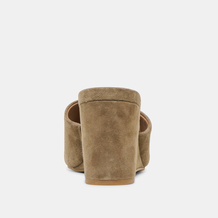 zeppe holta in pelle scamosciata oliva